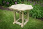 3m Premium Hexagonal Wooden Garden Gazebo with Timber Roof – Furnished (Green) - Image 3