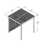 Modular Garden Pergola with 1 Side Panel Pack - Image 2