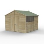 10 x 10 Beckwood Apex Shed with 4 Windows & Double Doors - Image 3