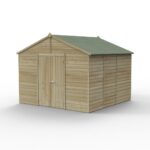 10 x 10 Beckwood Apex Shed with Double Doors (Windowless) - Image 3