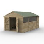 10 x 15 Beckwood Apex Shed with 6 Windows & Double Doors - Image 2