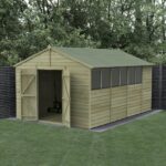 10 x 15 Beckwood Apex Shed with 6 Windows & Double Doors