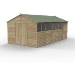 20 x 10 Beckwood Apex Shed with 8 Windows & Double Doors - Image 2