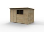 10 x 6 Beckwood Pent Shed with 2 Windows & Double Doors - Image 3