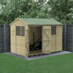10 x 6 Beckwood Reverse Apex Shed with 4 Windows & Double Doors