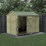 10 x 6 Beckwood Reverse Apex Shed with Double Doors (Windowless)