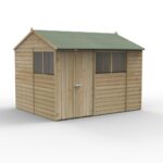 10 x 8 Beckwood Reverse Apex Shed with 4 Windows & Double Doors - Image 2