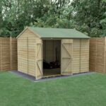 10 x 8 Beckwood Reverse Apex Shed with Double Doors (Windowless)