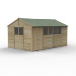 15 x 10 Beckwood Reverse Apex Shed with 6 Windows & Double Doors - Image 2